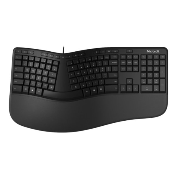 Microsoft Ergonomic Keyboard - för företag - tangentbord - Nordisk - svart Inmatningsenhet