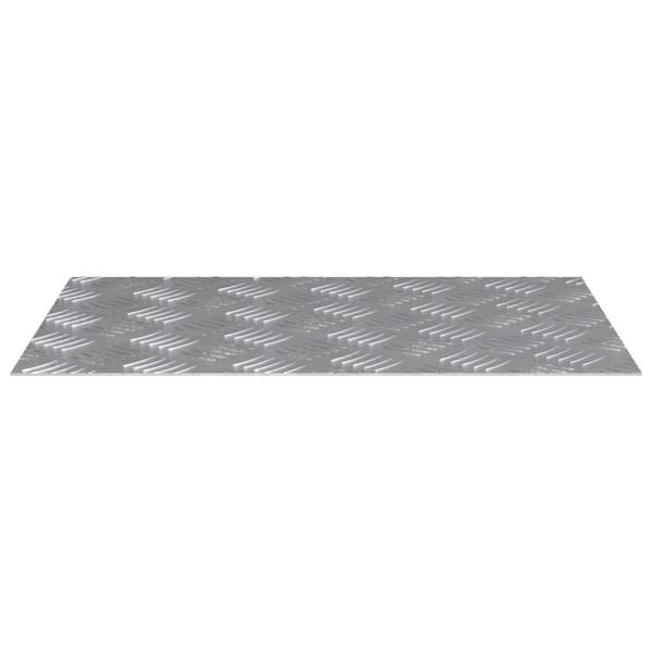 Trappsteg Rektangulär 2 pcs Silver 60 x 40 cm Aluminium