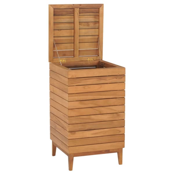 Tvättkorg 40x40x70 cm massiv teak