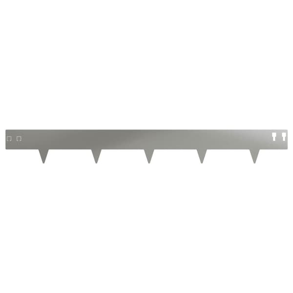 Kant för gräsmatta 10 pcs 100 x 12 cm Stål Silver