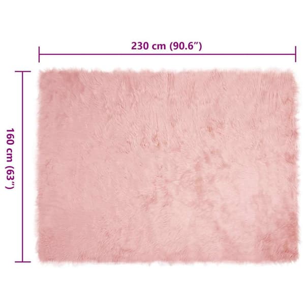 Fuskfäll matta TAFALLA Rosa 160 x 230 cm Polyester