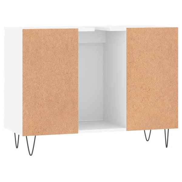 Badrumsskåp vit 80x33x60 cm konstruerat trä