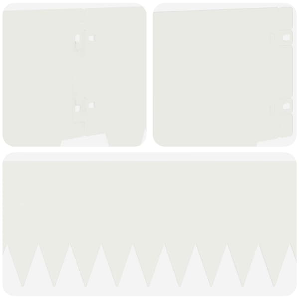 Kant för gräsmatta 10 pcs 103 x 20 cm metall Vit