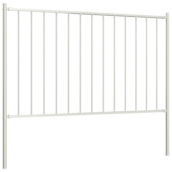 Staketpanel Woerden med stolpar stål 1,7x1 m vit