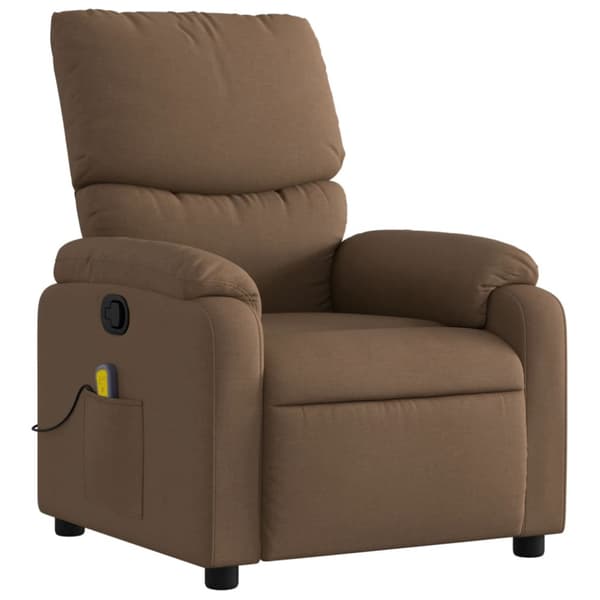 Massagefåtölj brun tyg