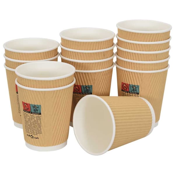 Kaffekoppar i papper 500 st 8oz 200ml brun