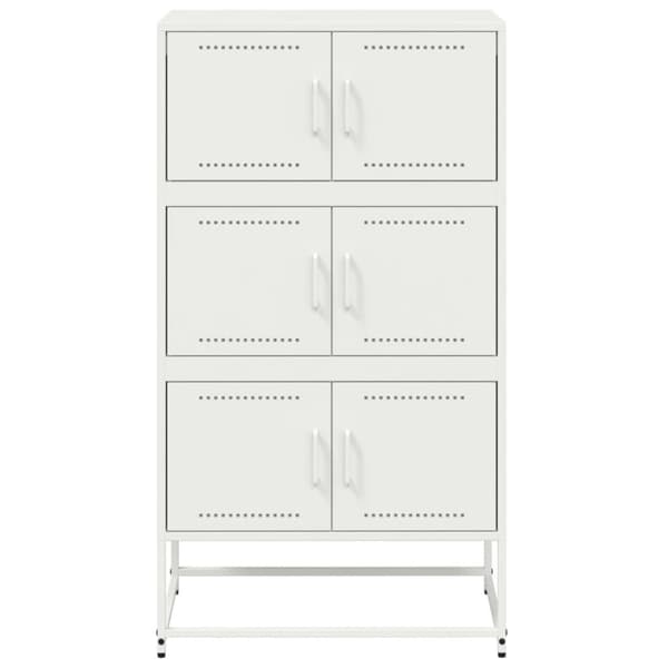 Skänk vit 68,5x38,5x123,5 cm stål