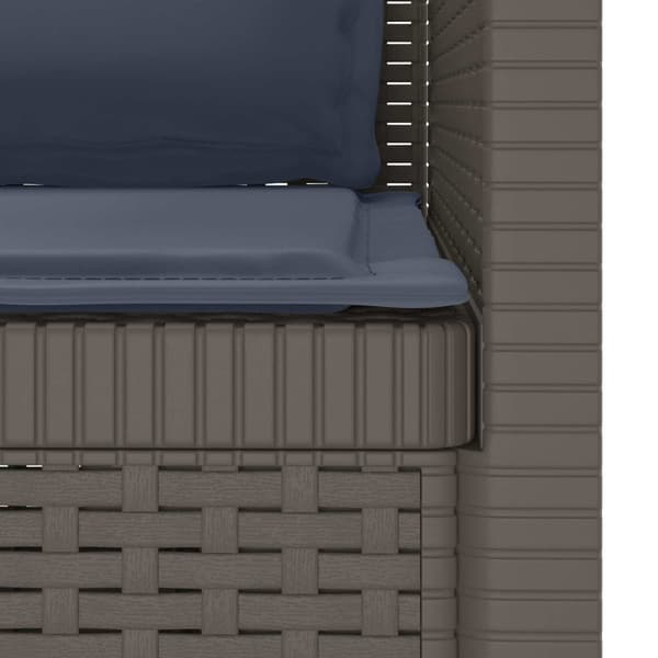 1-sits fåtölj med kuddar i rottlook PP Ljusgrå