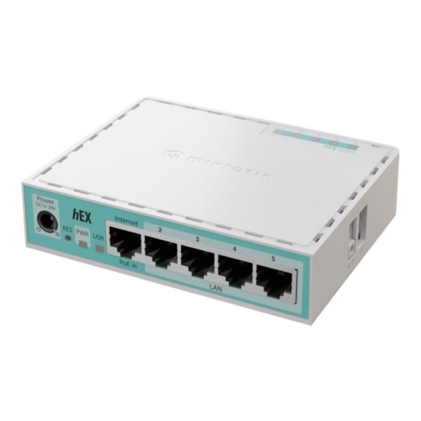 MikroTik hEX refresh - router - skrivbordsmodell Vit