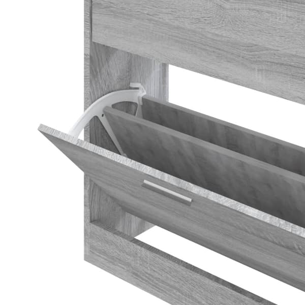 Skoskåp grå sonoma 63x24x81 cm konstruerat trä