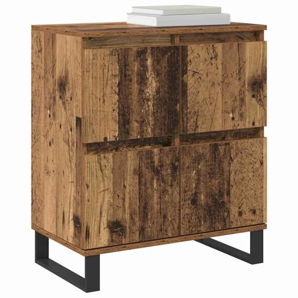 Sideboard 3 pcs Gammalt trä 60 x 35 x 70 cm