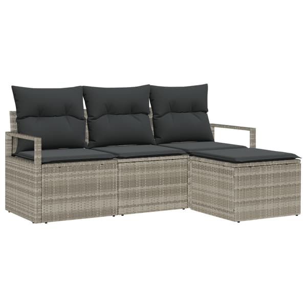 Soffset 4 pcs Ljusgrå konstrotting