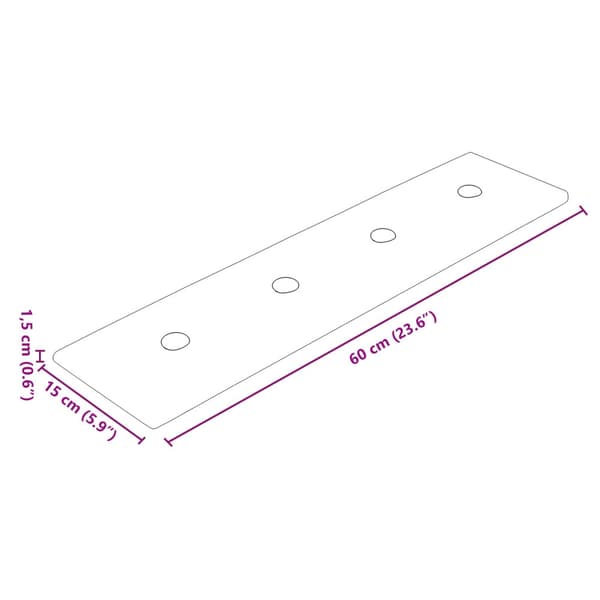 Väggsänggavel 12 pcs Brun 60 x 15 cm Konstläder