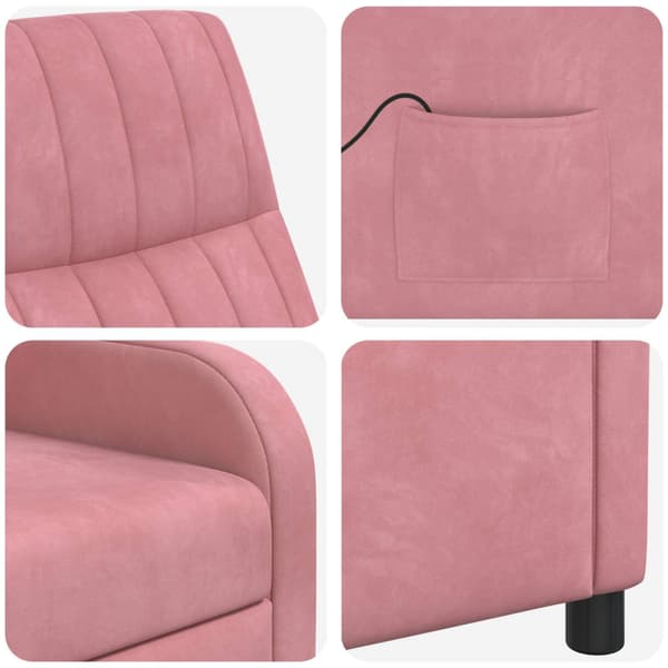 Massagefåtölj Rosa Sammet (V)