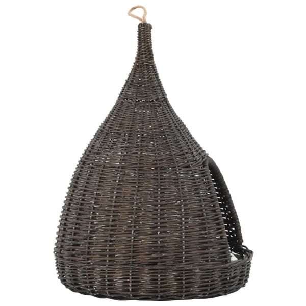 Kattkoja med dyna grå 40x60 cm naturlig pil tipi
