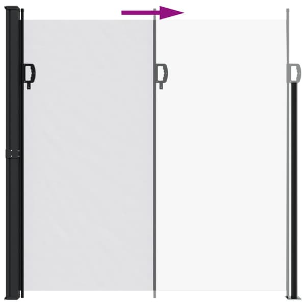 Infällbar sidomarkis vit 200x600 cm
