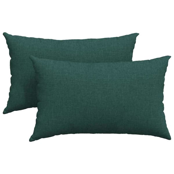 Sofakuddar 2 pcs Mörkgrön 50 x 30 cm tyg