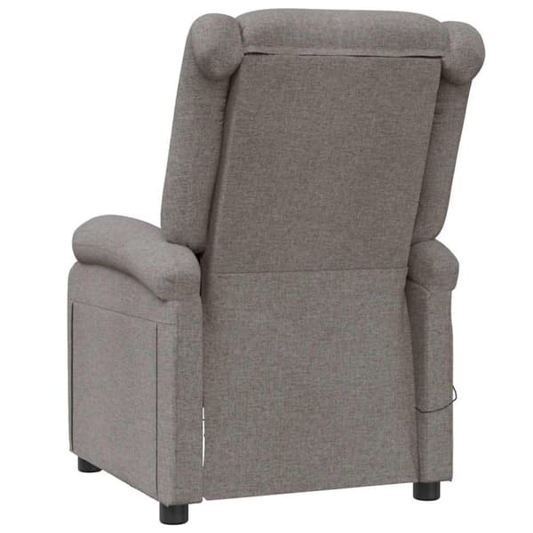 Massagefåtölj taupe tyg