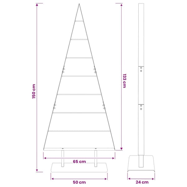 Metall julgran KUOPIO 150 cm Stål Guld