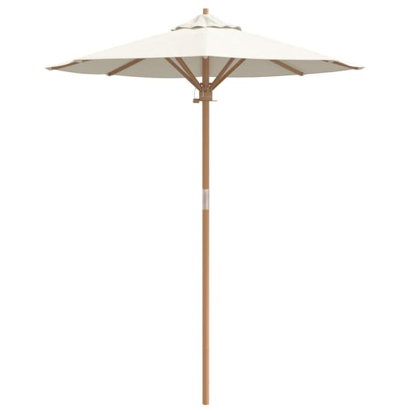 Trädgårdsparasol Krämvit Ø 180 x 230 cm Bambu