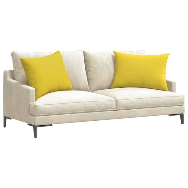 Sofakuddar 2 pcs Ljusgul 70 x 50 cm tyg