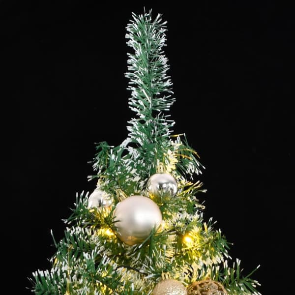 Plastgran 300 LEDs&kulor&snö 240 cm