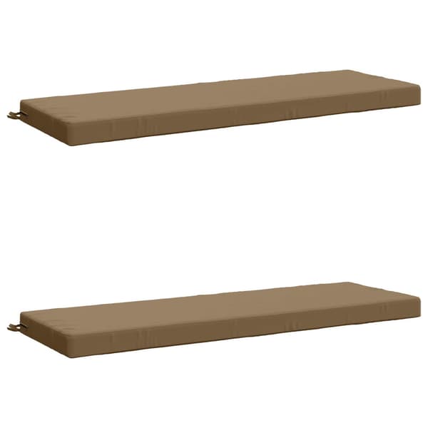 2-delade Bänk Kuddar SOEST 2 st 100% Polyester Taupe