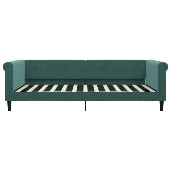 Dagbädd med madrass mörkgrön 100x200 cm sammet