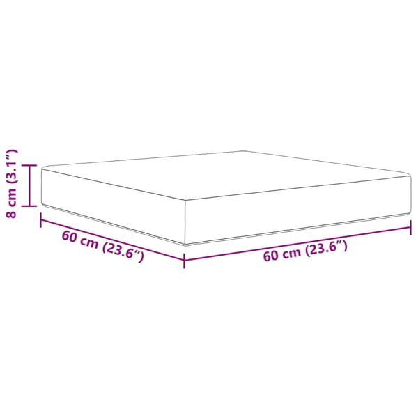 Utomhus Soffa Kudde Grön 60 x 60 x 8 cm Polyester