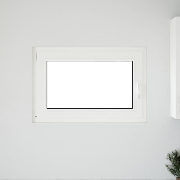 Källarfönster RISOR Vit 90 x 60 cm PVC och glas