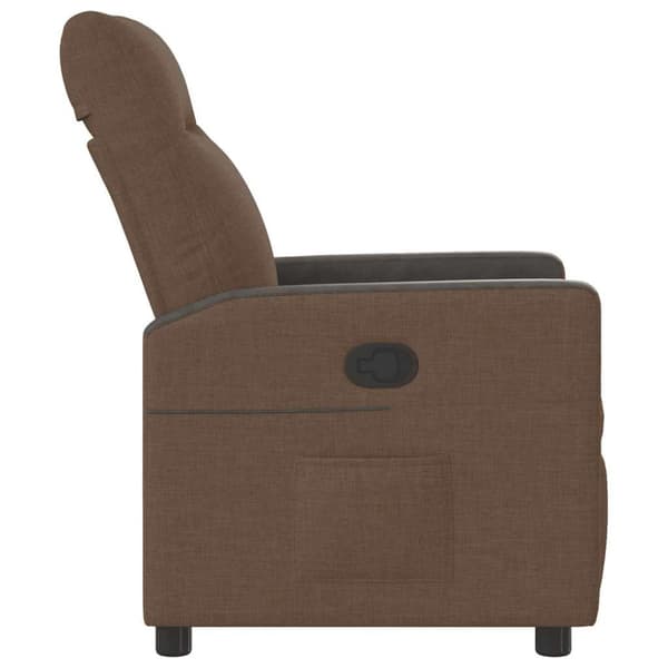 Reclinerfåtölj brun tyg
