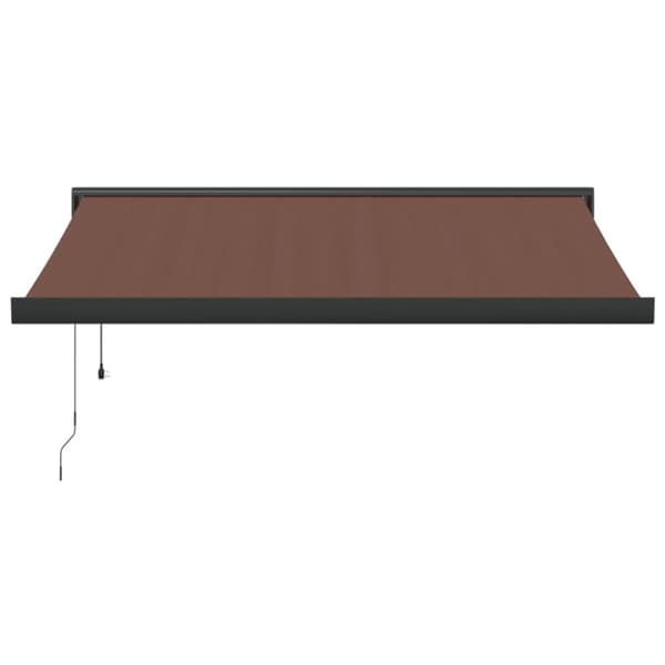 Markis automatiskt infällbar brun 350x250 cm