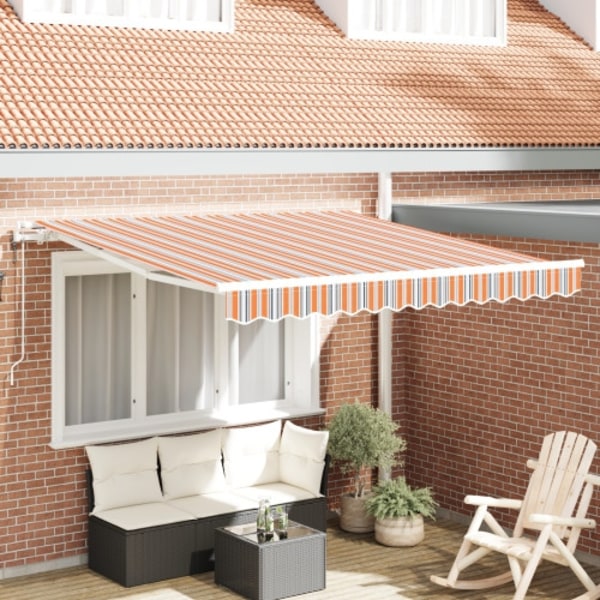 Automatisk Utdragbar Markis Randig i flera färger 350x250 cm