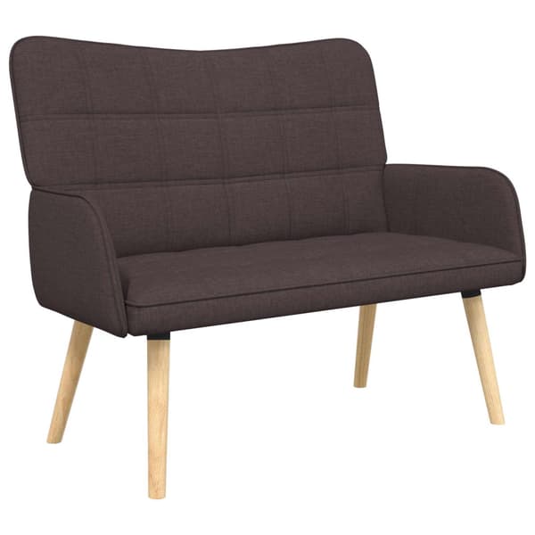 Tvåsitssoffa Mörkbrun 115 x 61 x 87 cm tyg