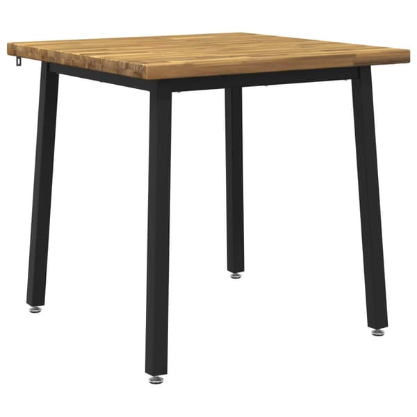 60 x 55 x 75 cm Massivt Akaciaträ Vit och svart Rektangulär