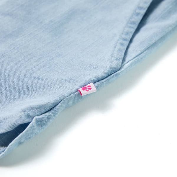 Barnshorts mjuk denimblå 128