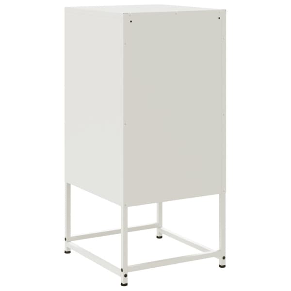 Sängbord vit 36x39x78 cm stål