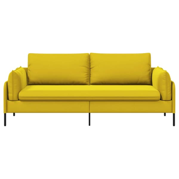 3-Sits soffa 3-sits Gul 222 x 81 x 89 cm Sammet