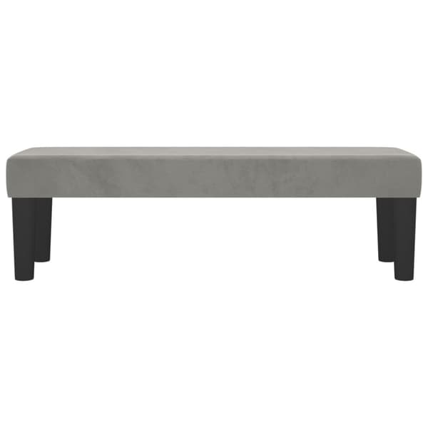 Bänk ljusgrå 100x30x30 cm sammet