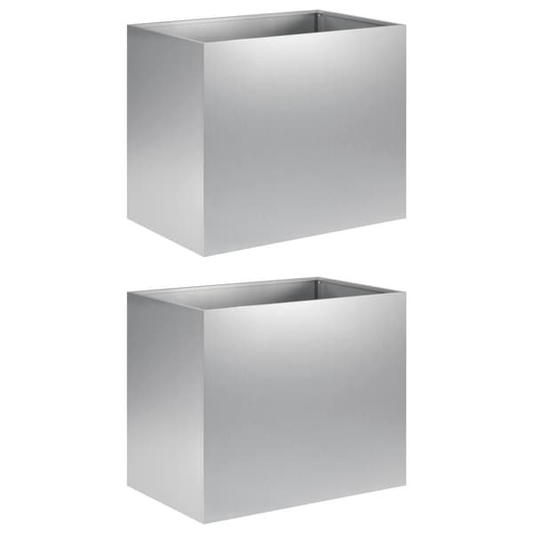 Trädgårdsplanterare 2 st Silver 50 x 40 x 50 cm
