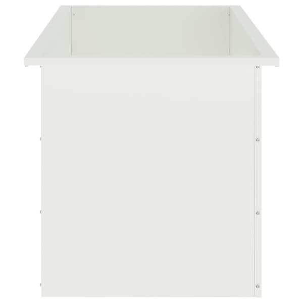 Odlingslåda med LED 2 st Vit 50 x 100 x 48 cm Stål