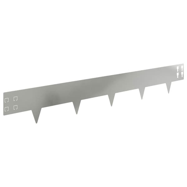 Kant för gräsmatta 30 pcs 100 x 15 cm Stål Silver