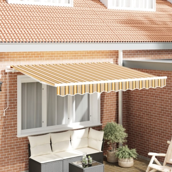 Markis Ersättnings Tyg för 3.5x2 m Ram Multicolor Rand