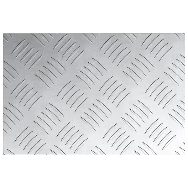 Trappsteg Rektangulär 4 pcs Silver 30 x 20 cm Aluminium