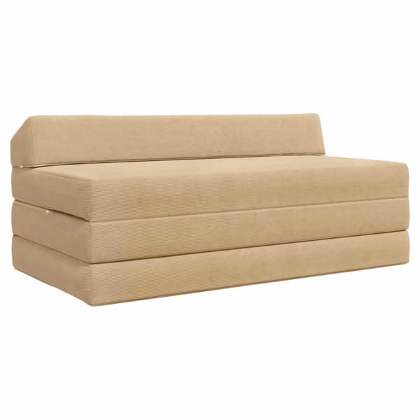 Fällbar Soffbed Grön grå 120 x 60 x 49 cm Tyg