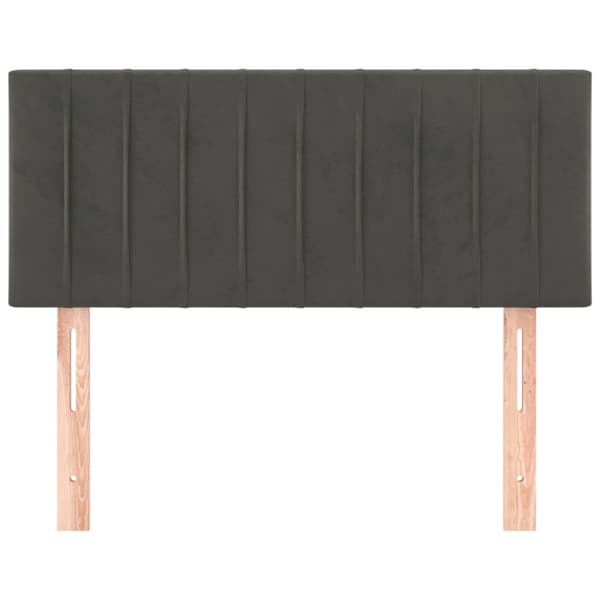 Sänggavel mörkgrå 80x5x78/88 cm sammet