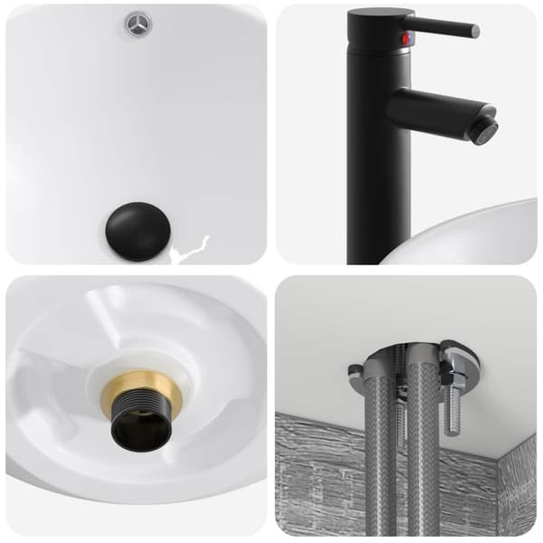Badrumsmöbelset 4 pcs Grå Sonoma Konstruerat trä och glas