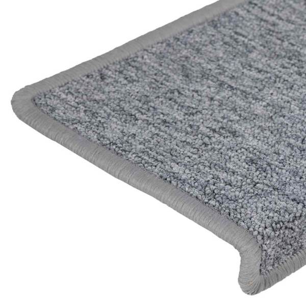 Trappmattor 30 st 65x21x4 cm ljusgrå rektangulär kant