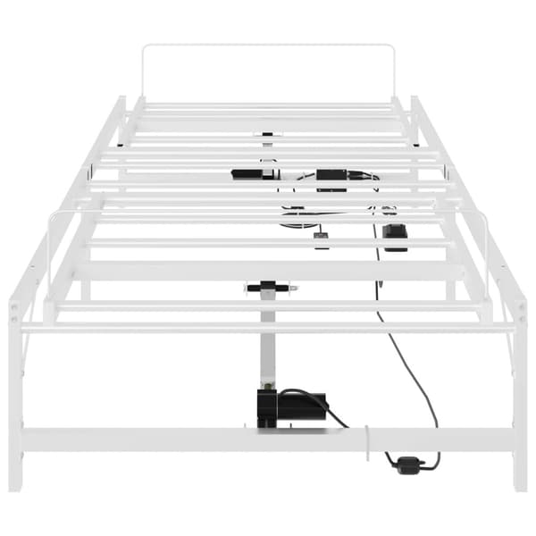 Elektrisk Justerbar Säng Ram Vit 100 x 200 cm Stål