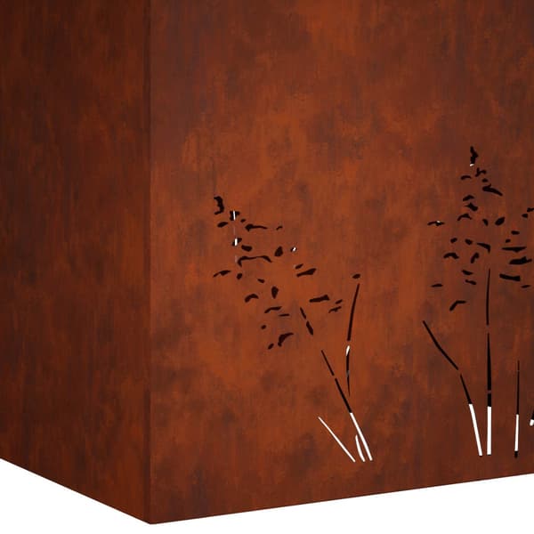Trädgårdsplanterare 2 st Rostig 80 x 30 x 49 cm